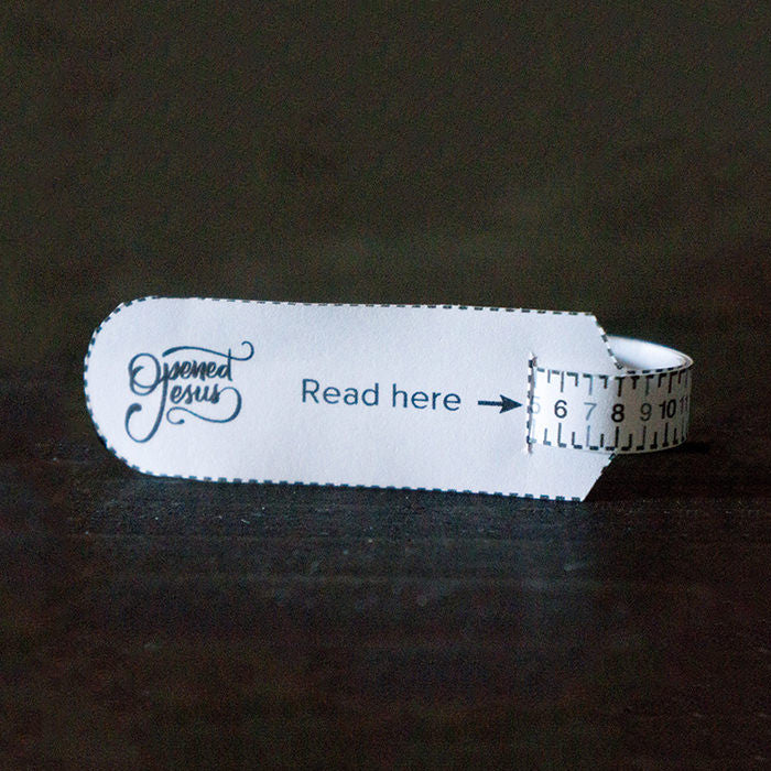 FREE Opened Jesus ring sizer